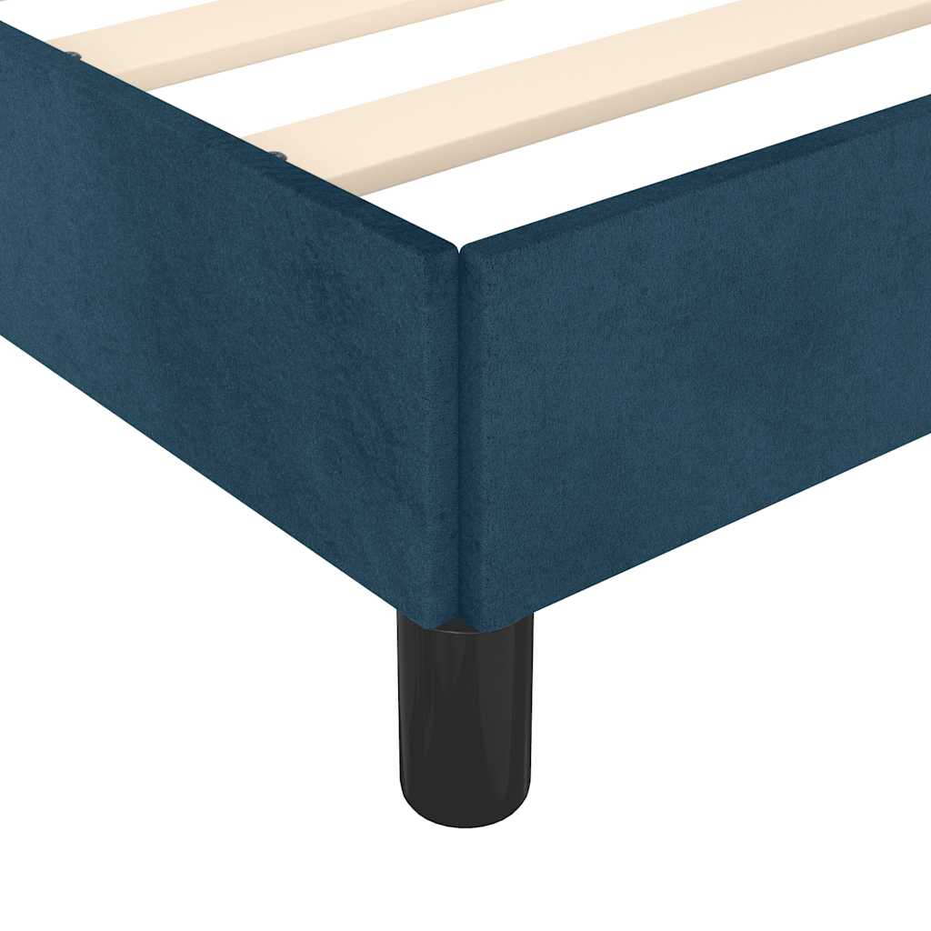 Bettgestell ohne Matratze Dunkelblau 140x200 cm Samt