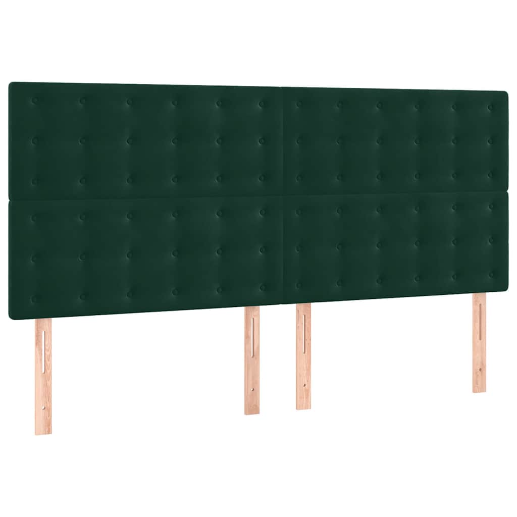 Bettgestell ohne Matratze Dunkelgrün 160x200 cm Samt