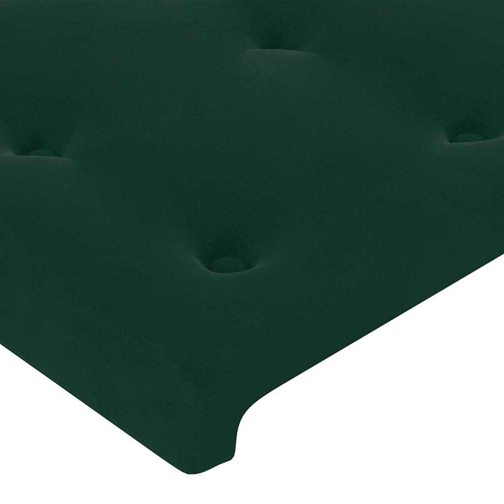 Bettgestell ohne Matratze Dunkelgrün 160x200 cm Samt