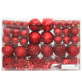 111-tlg. Weihnachtskugel-Set Rot Polystyrol