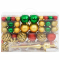 112-tlg. Weihnachtskugel-Set Rot Grün Golden Polystyrol