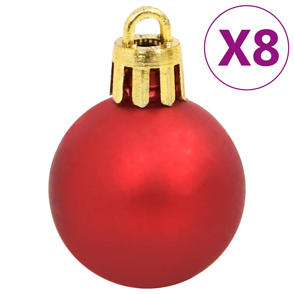112-tlg. Weihnachtskugel-Set Rot Grün Golden Polystyrol