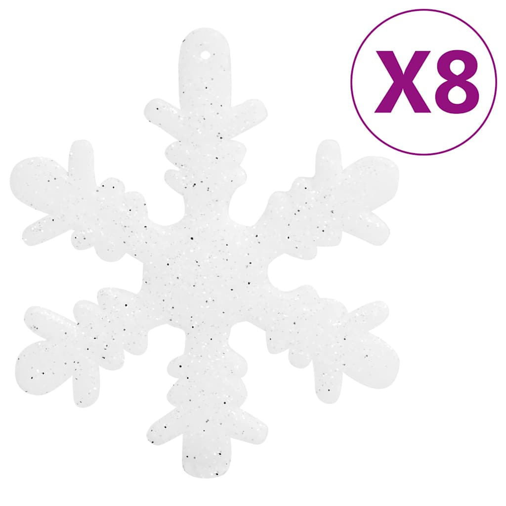 111-tlg. Weihnachtskugel-Set Weiß Polystyrol