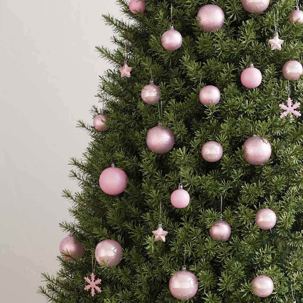 111-tlg. Weihnachtskugel-Set Rosa Polystyrol