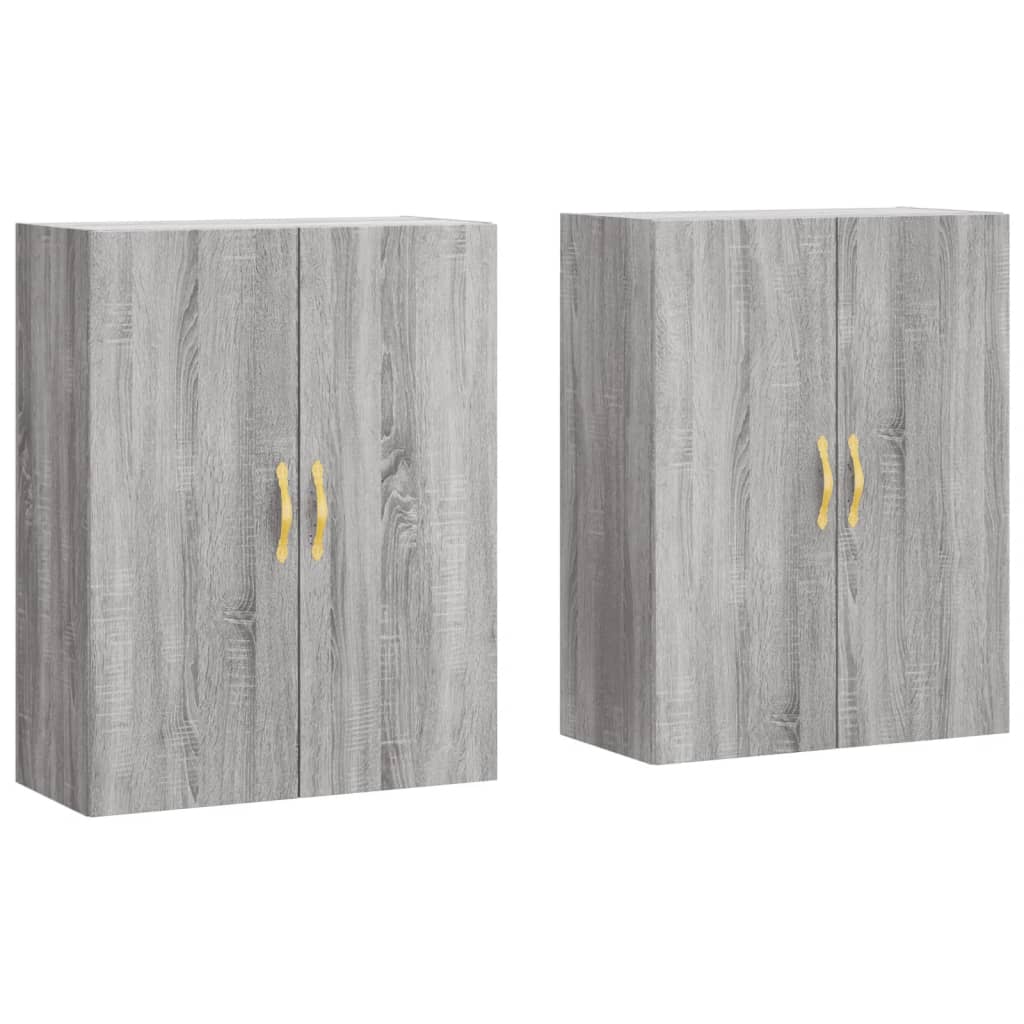 Wandschränke 2 Stk. Grau Sonoma 69,5x34x90 cm