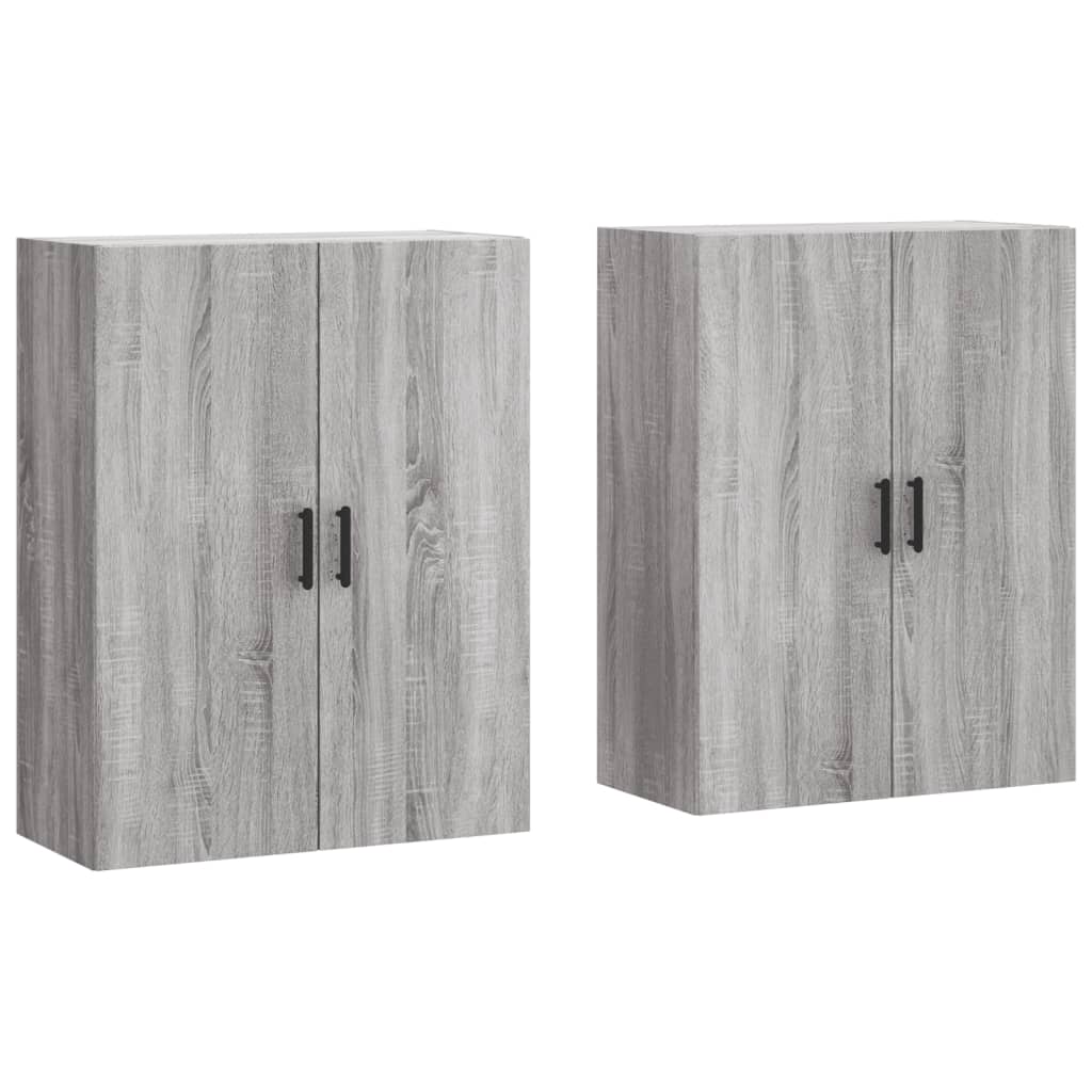 Wandschränke 2 Stk. Grau Sonoma 69,5x34x90 cm