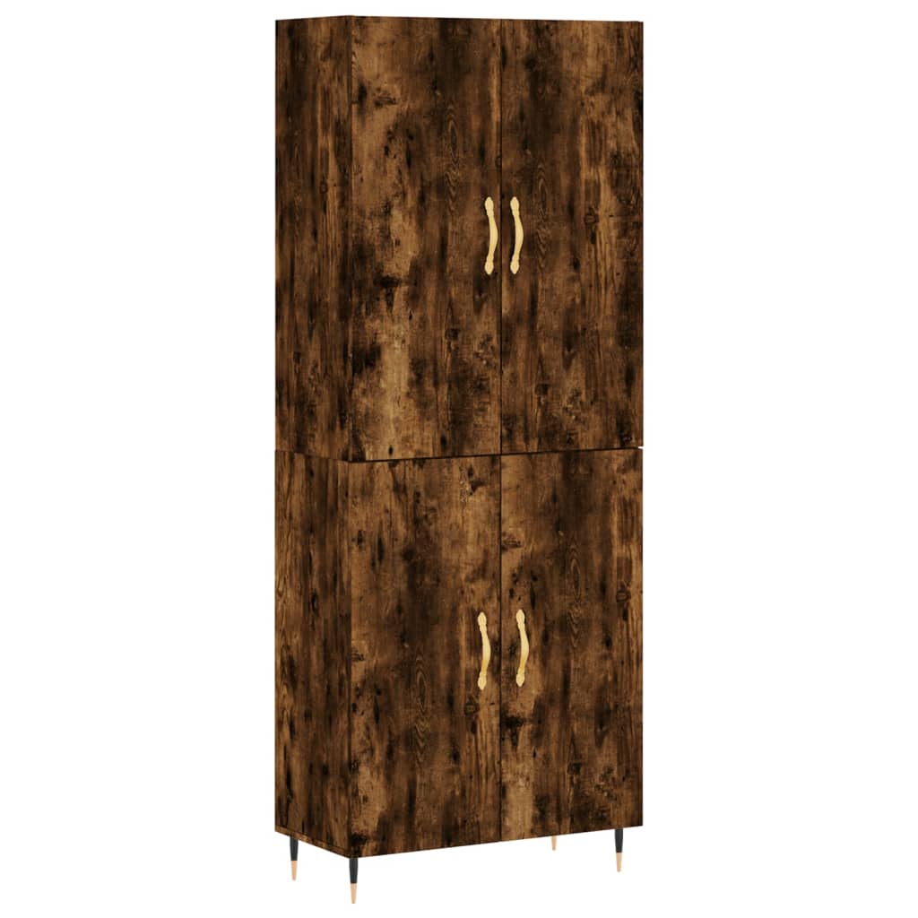 Highboard Räuchereiche 69,5x34x180 cm Holzwerkstoff