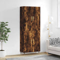 Highboard Räuchereiche 69,5x34x180 cm Holzwerkstoff