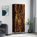Highboard Räuchereiche 69,5x34x180 cm Holzwerkstoff