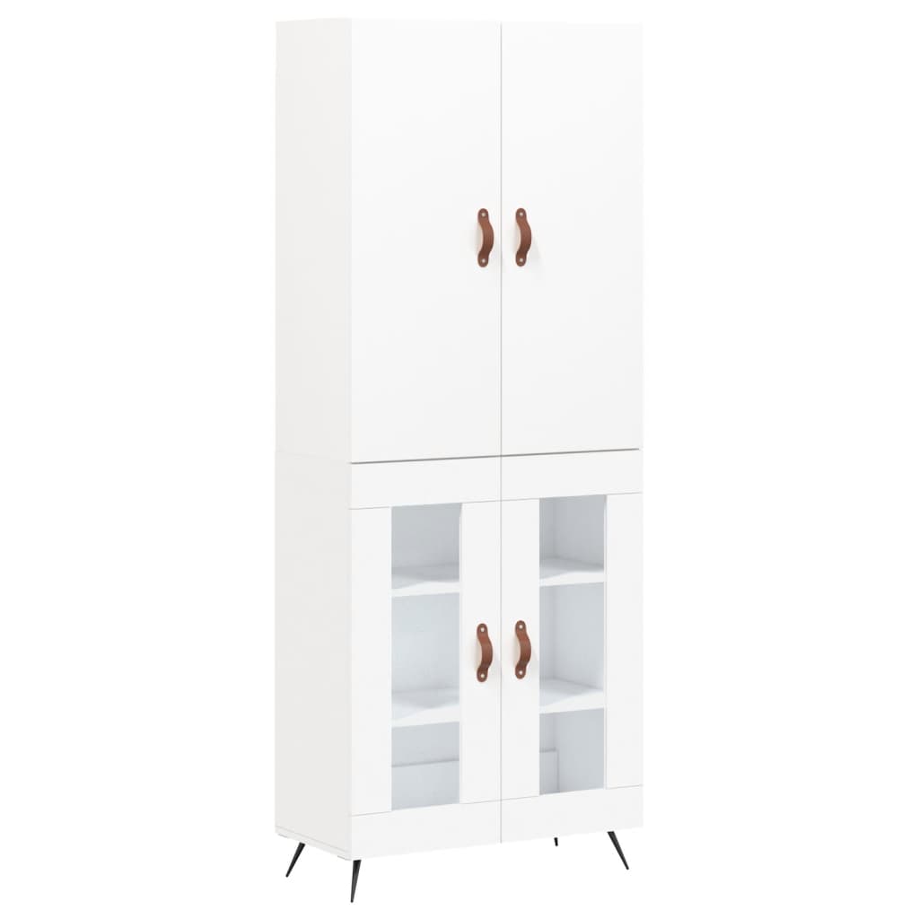 Highboard Weiß 69,5x34x180 cm Holzwerkstoff