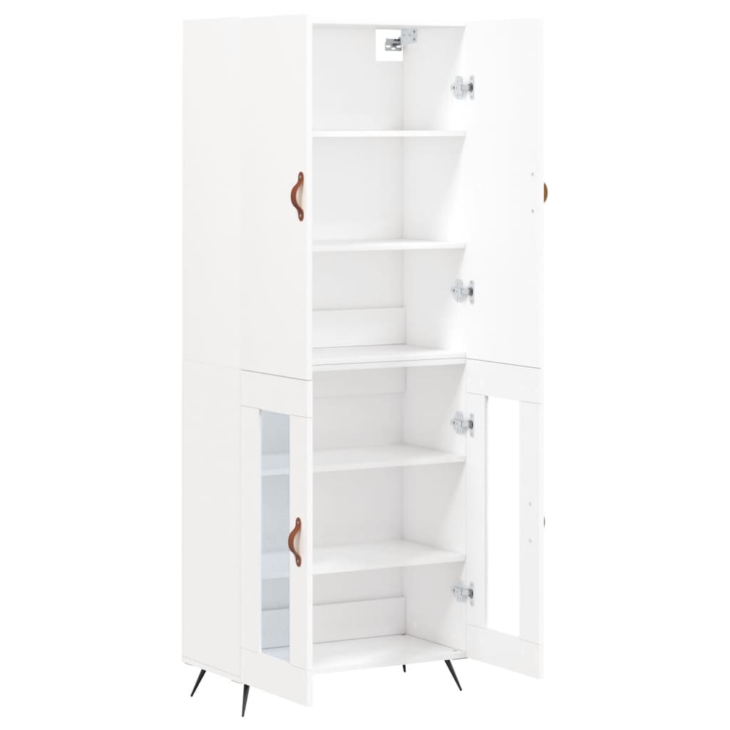 Highboard Weiß 69,5x34x180 cm Holzwerkstoff