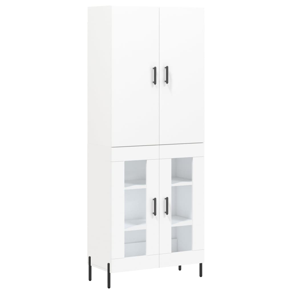 Highboard Weiß 69,5x34x180 cm Holzwerkstoff