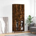 Highboard Räuchereiche 69,5x34x180 cm Holzwerkstoff