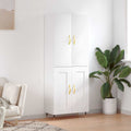 Highboard Weiß 69,5x34x180 cm Holzwerkstoff