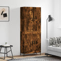 Highboard Räuchereiche 69,5x34x180 cm Holzwerkstoff