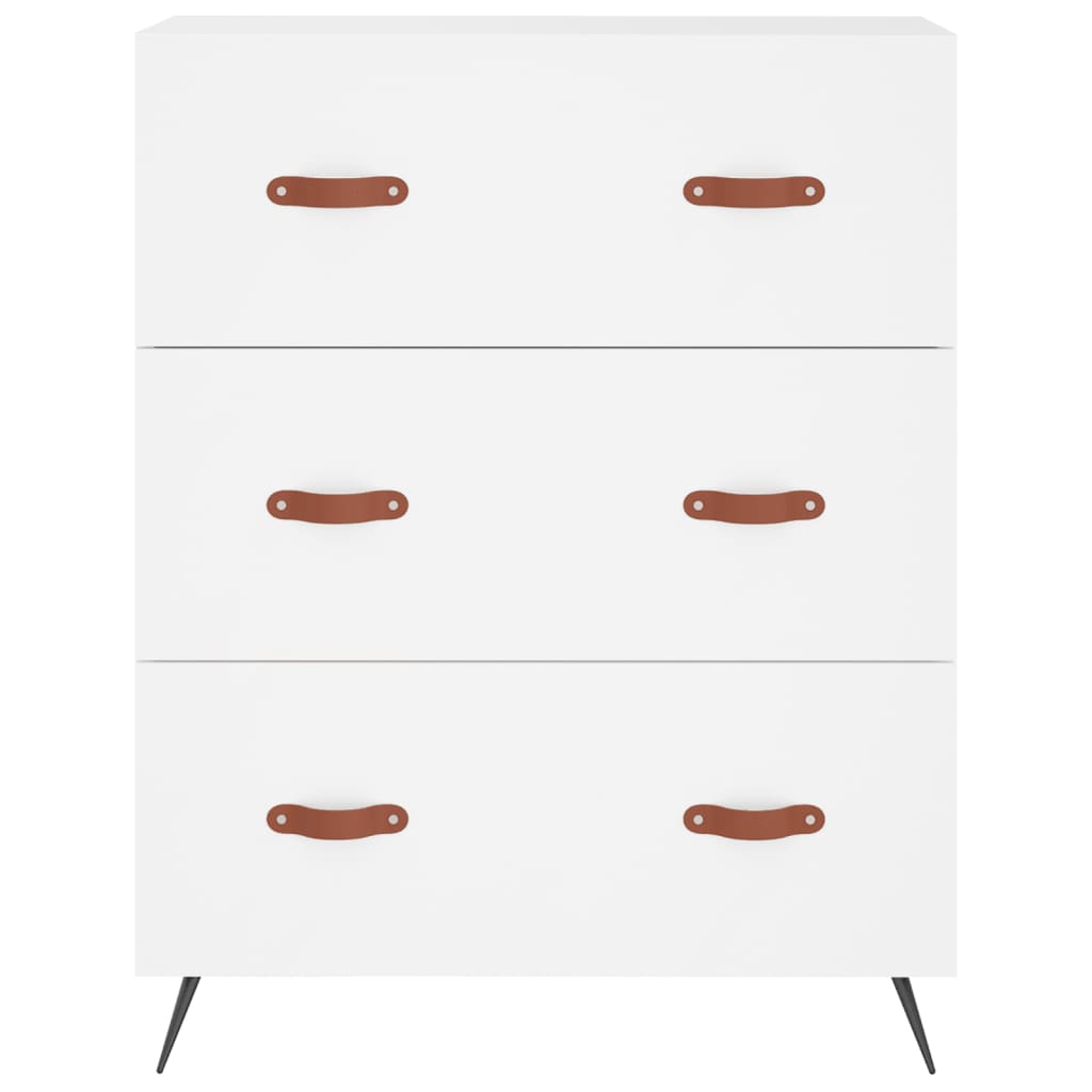 Highboard Weiß 69,5x34x180 cm Holzwerkstoff