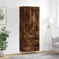 Highboard Räuchereiche 69,5x34x180 cm Holzwerkstoff