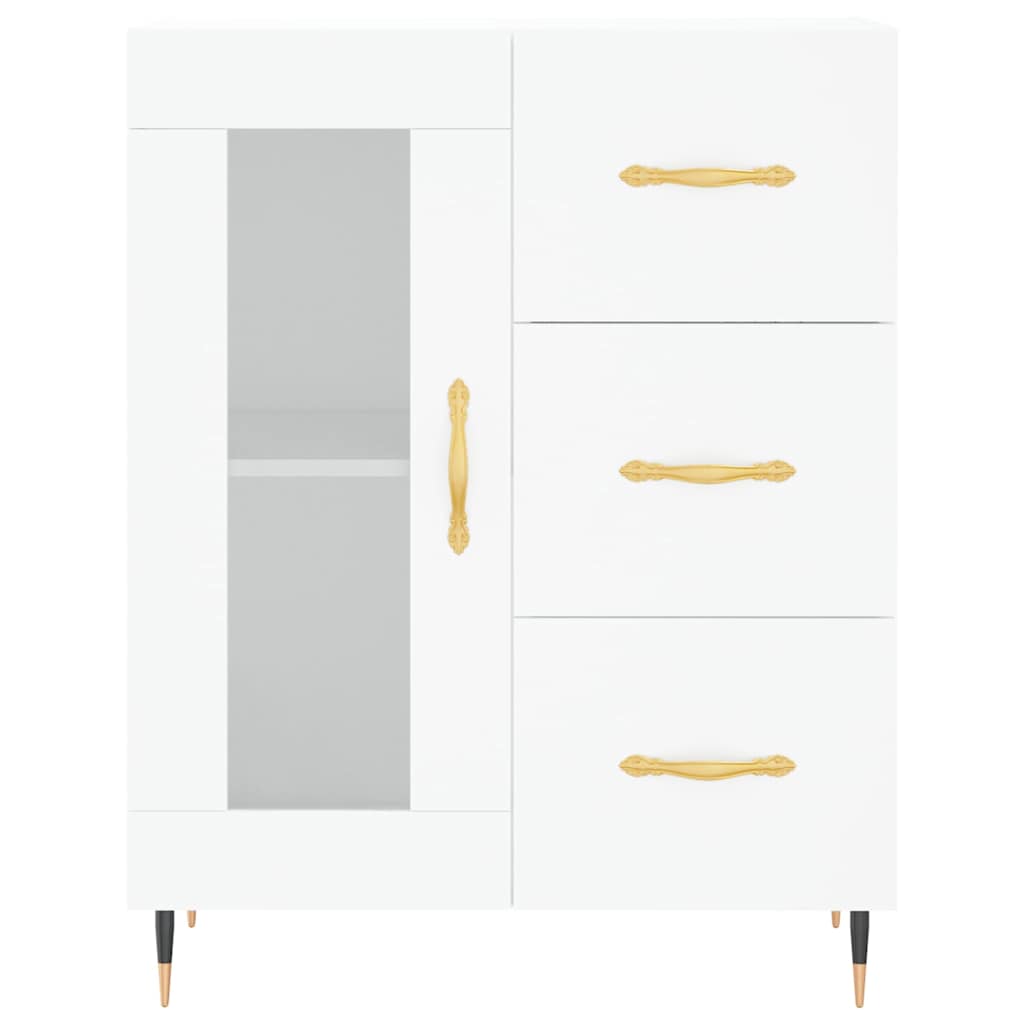 Highboard Weiß 69,5x34x180 cm Holzwerkstoff