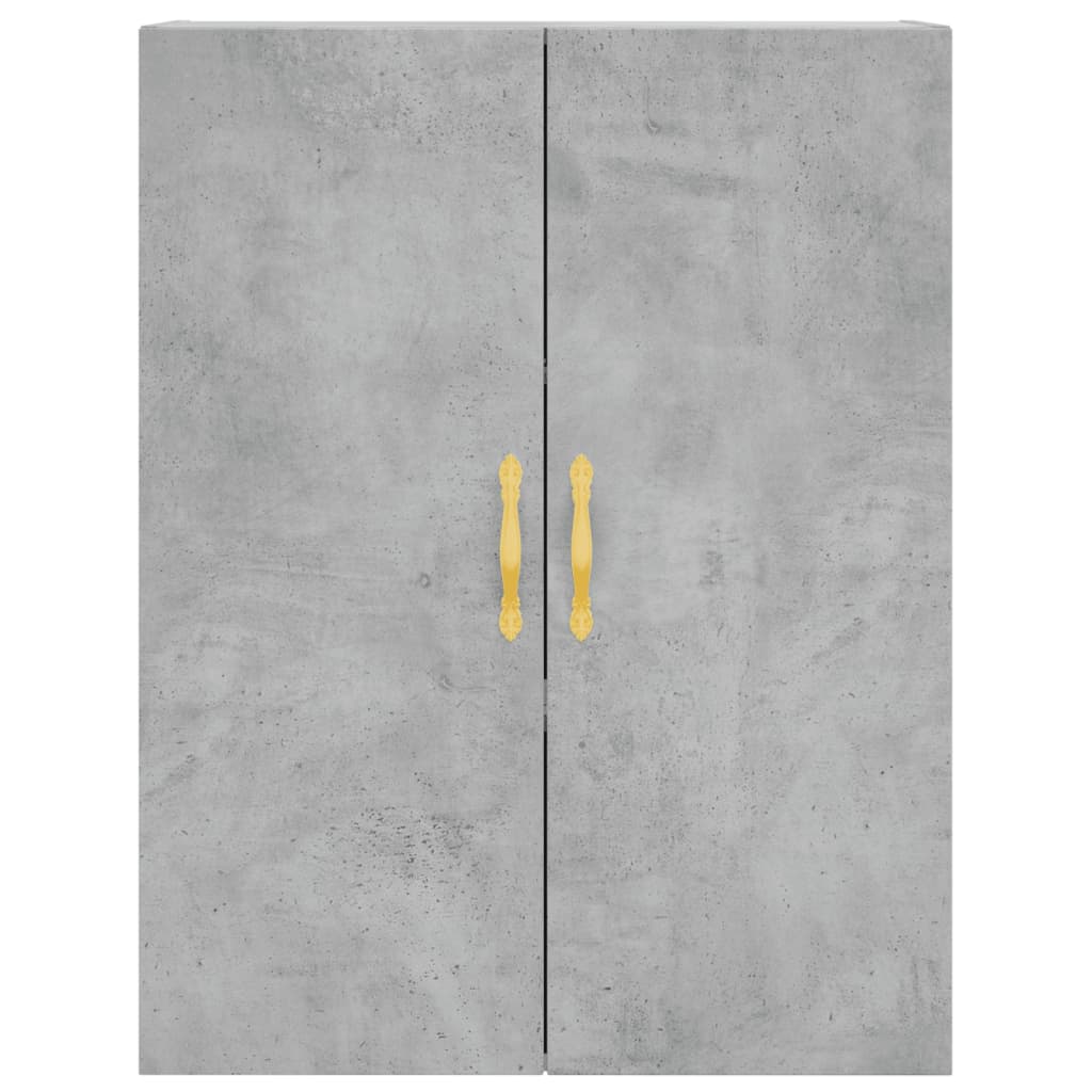 Highboard Betongrau 69,5x34x180 cm Holzwerkstoff
