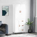Highboard Weiß 69,5x34x180 cm Holzwerkstoff