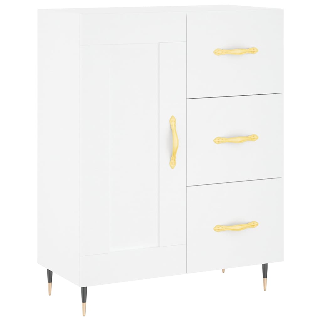 Highboard Weiß 69,5x34x180 cm Holzwerkstoff