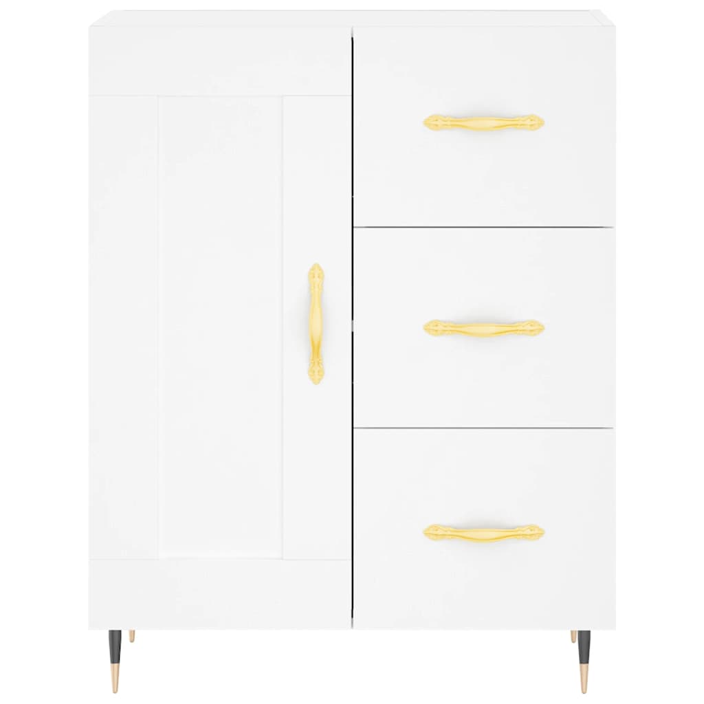 Highboard Weiß 69,5x34x180 cm Holzwerkstoff