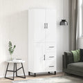 Highboard Weiß 69,5x34x180 cm Holzwerkstoff