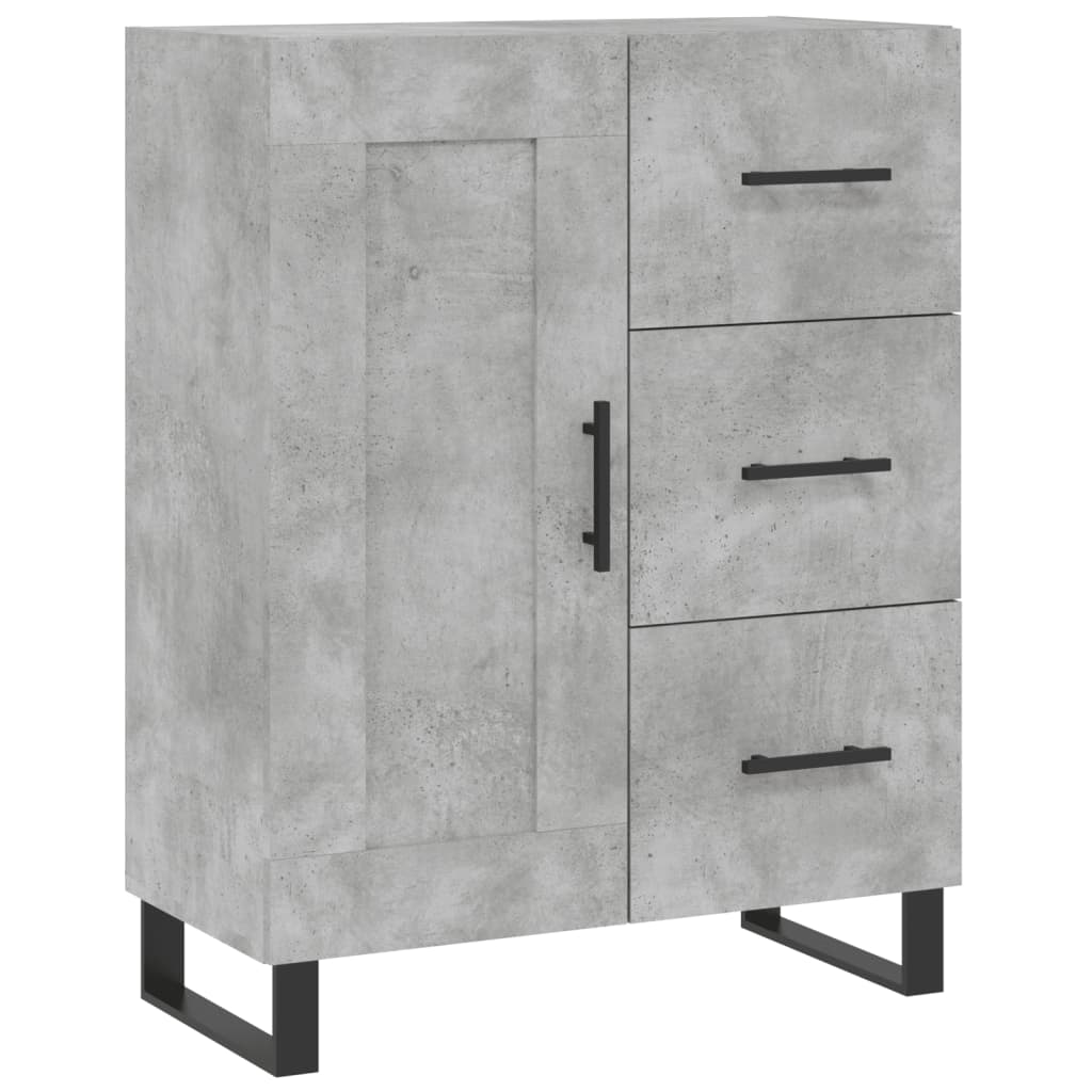 Highboard Betongrau 69,5x34x180 cm Holzwerkstoff