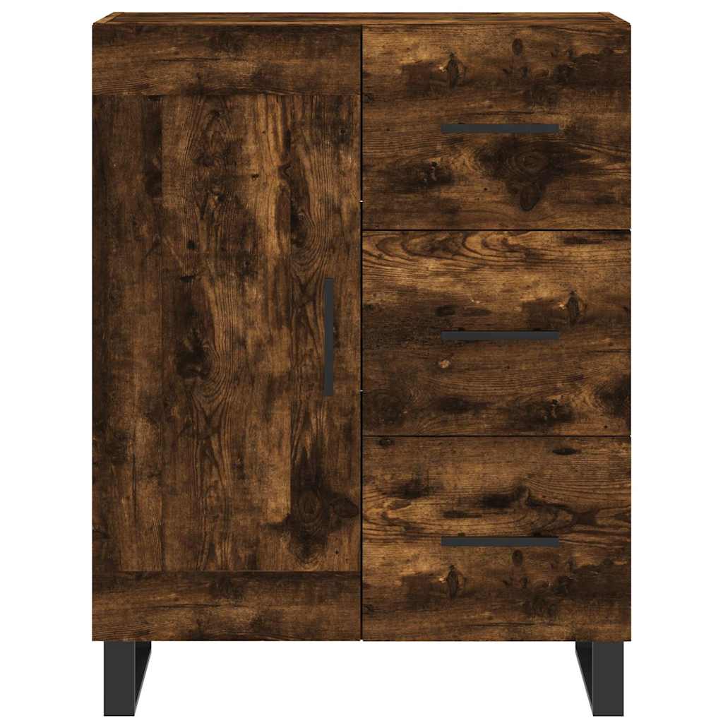 Highboard Räuchereiche 69,5x34x180 cm Holzwerkstoff