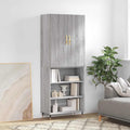 Highboard Grau Sonoma 69,5x34x180 cm Holzwerkstoff