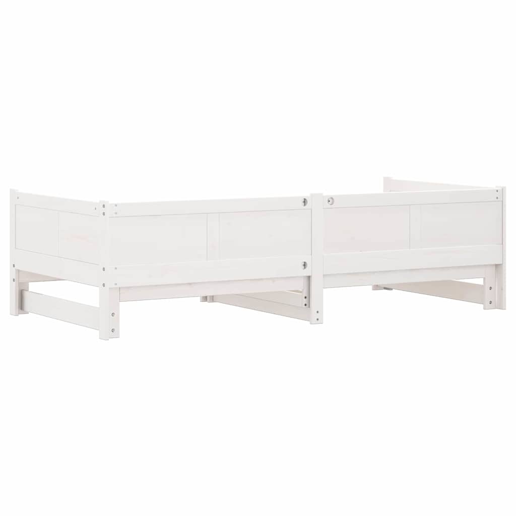 Ausziehbares Tagesbett Weiß 203,5 x 184 x 56,5 cm
