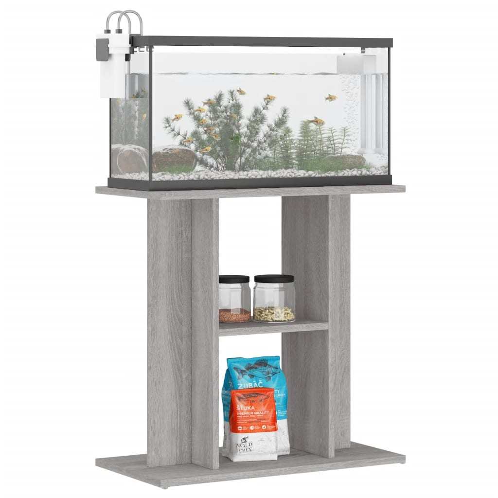 Aquariumständer Grau Sonoma 60 x 30 x 60 cm Holzwerkstoff