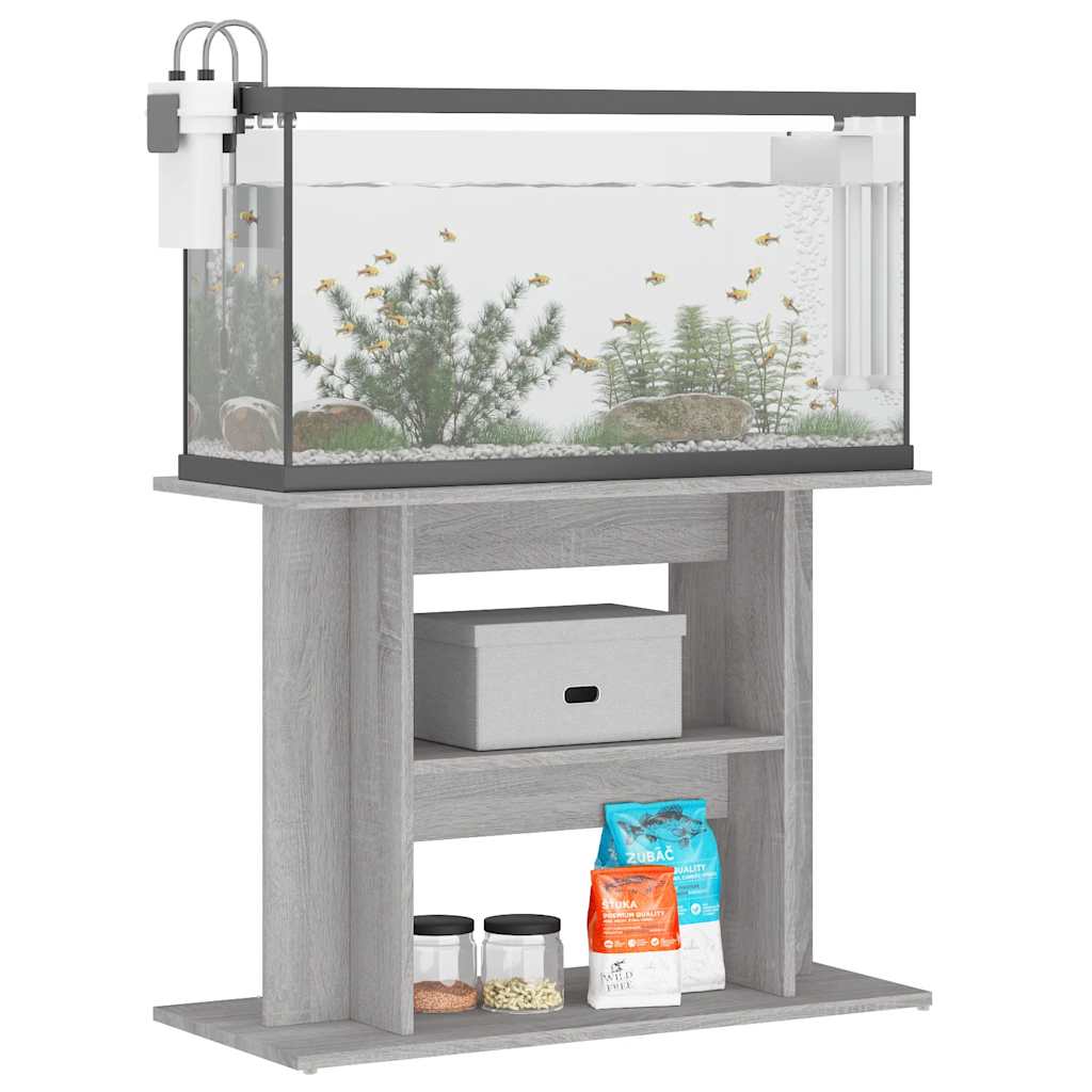 Aquariumständer Betongrau 80 x 35 x 60 cm Holzwerkstoff