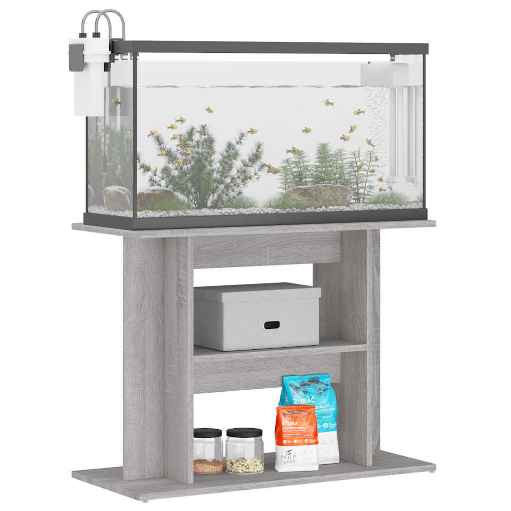 Aquariumständer Grau Sonoma 80 x 35 x 60 cm Holzwerkstoff