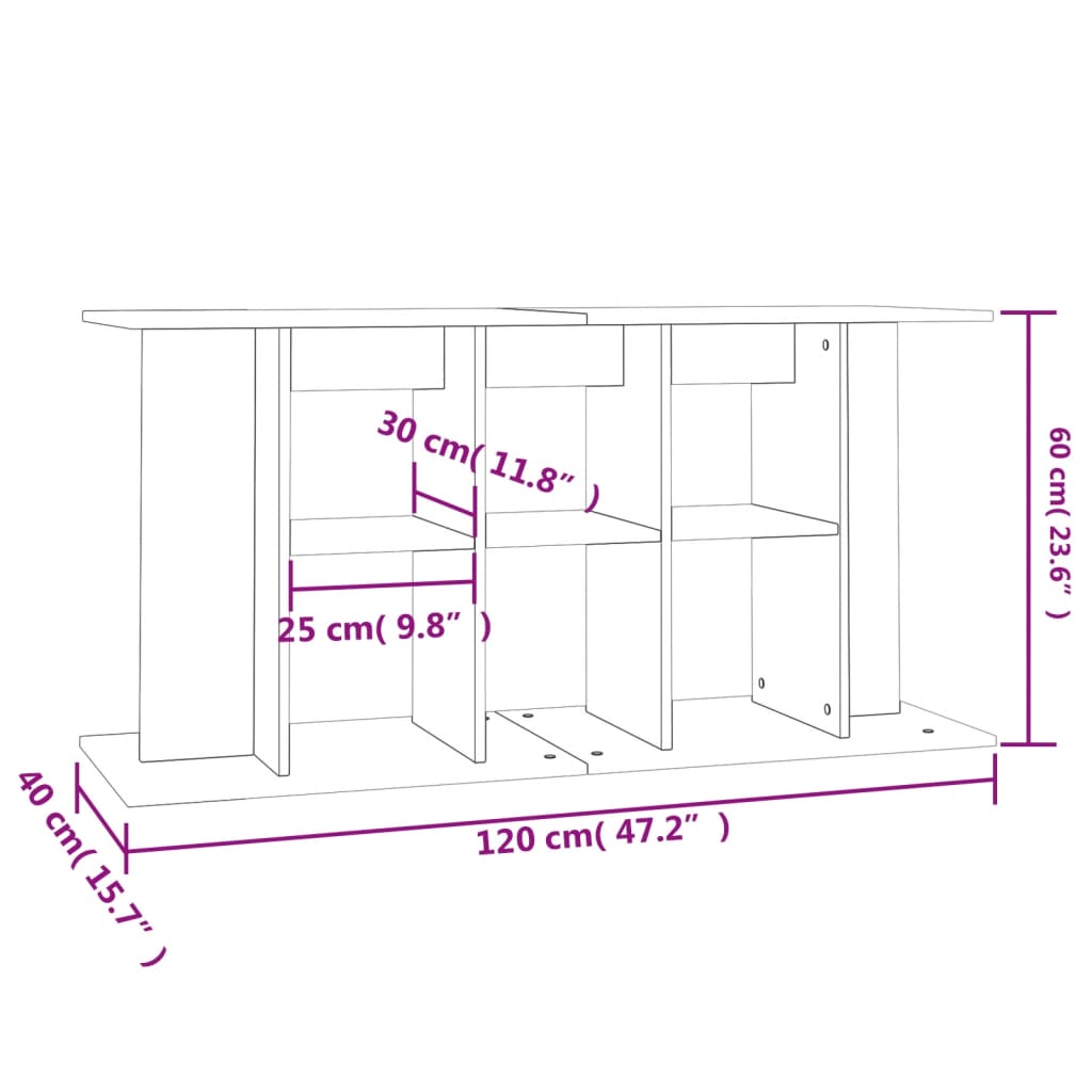 Aquariumständer Sonoma-Eiche 120 x 40 x 60 cm Holzwerkstoff