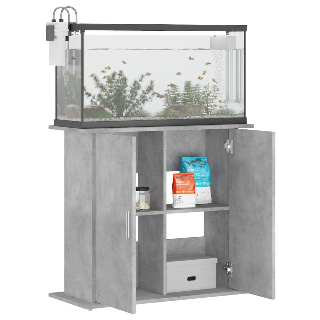 Aquariumständer Betongrau 81 x 36 x 73 cm Holzwerkstoff