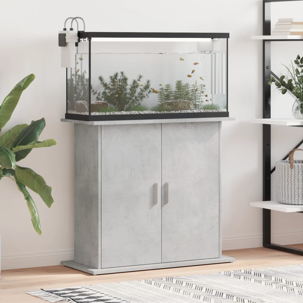 Aquariumständer Betongrau 81 x 36 x 73 cm Holzwerkstoff
