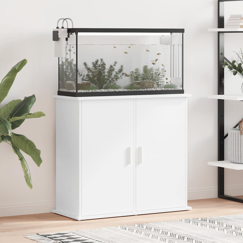 Aquariumständer Weiß 81x36x73 cm Holzwerkstoff