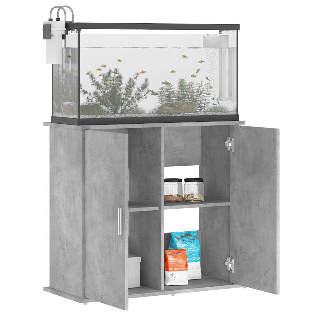 Aquariumständer Betongrau 81 x 36 x 73 cm Holzwerkstoff
