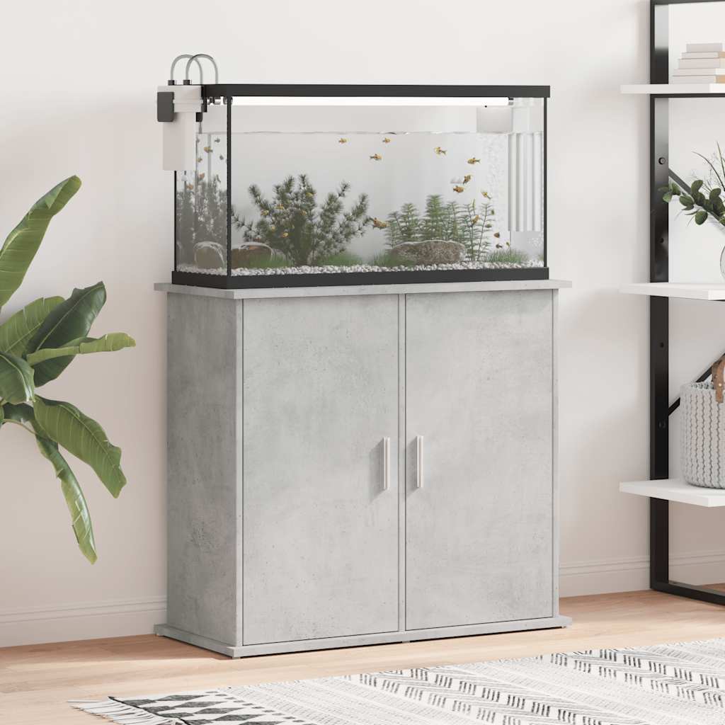 Aquariumständer Betongrau 81 x 36 x 73 cm Holzwerkstoff