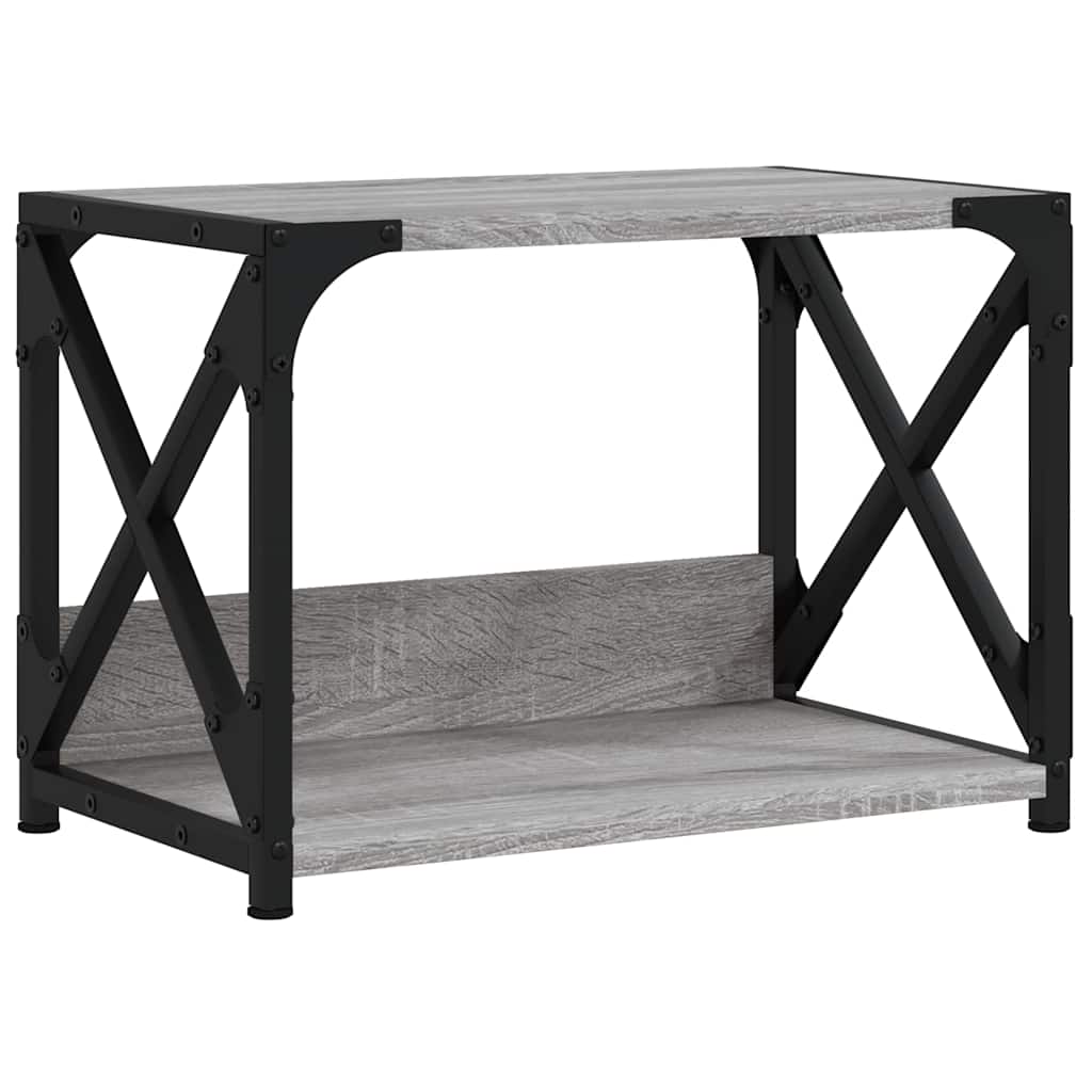 Druckerständer 2 Ablagen Grau Sonoma 44x26x31,5cm Holzwerkstoff