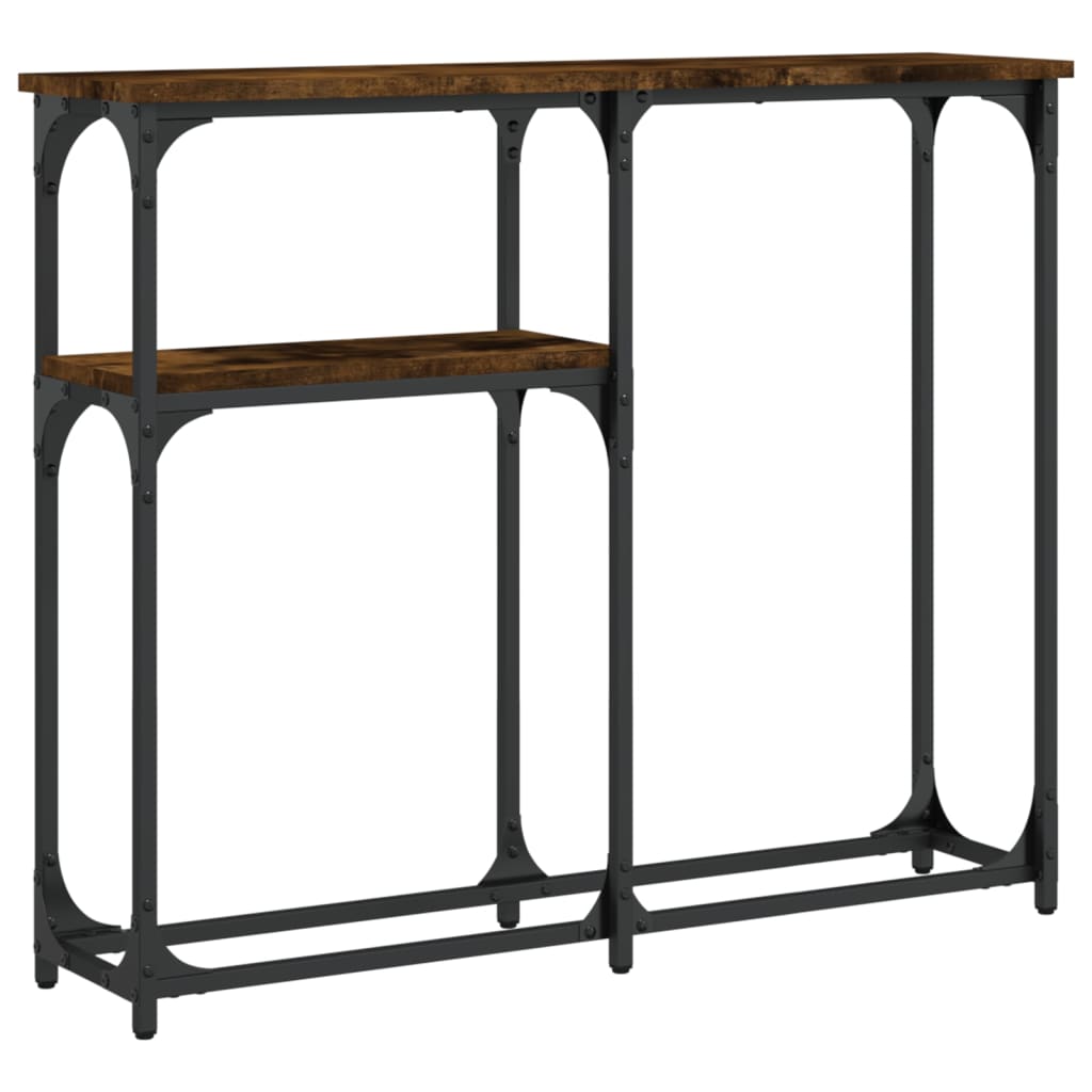Konsolentisch Räuchereiche 90x22,5x75 cm Holzwerkstoff
