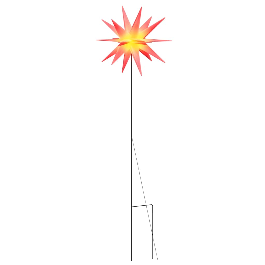 LED-Weihnachtsstern mit Erdspieß Faltbar Rot 57 cm