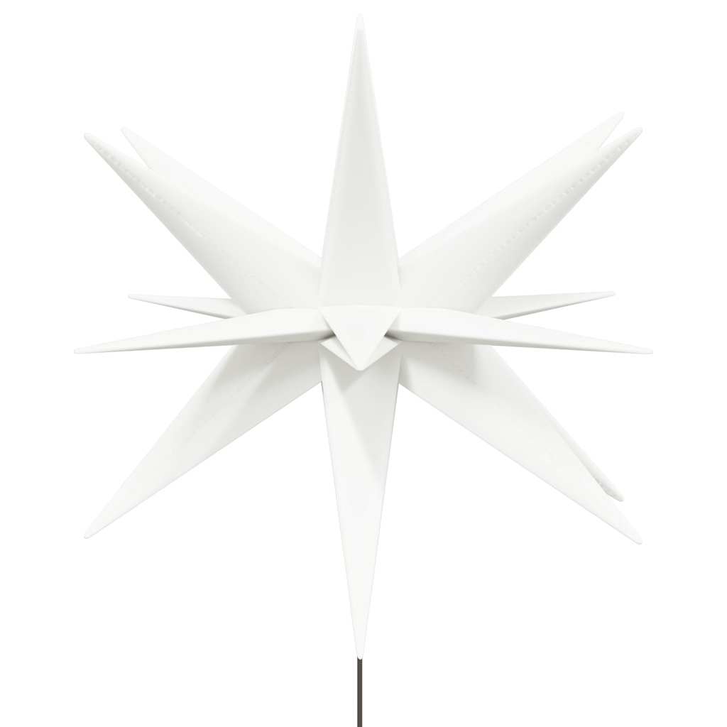 LED-Weihnachtsstern mit Erdspieß Faltbar Weiß 57 cm