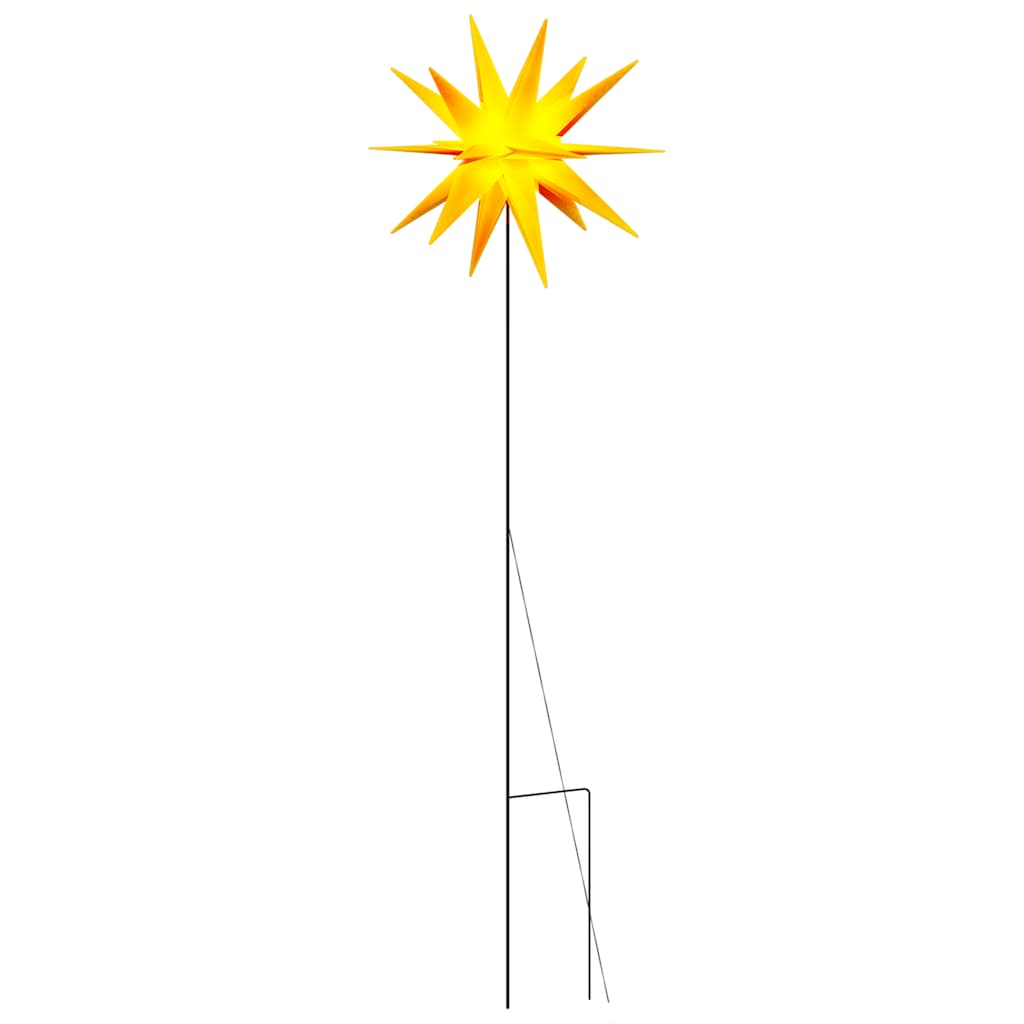 LED-Weihnachtsstern mit Erdspieß Faltbar Gelb 57 cm