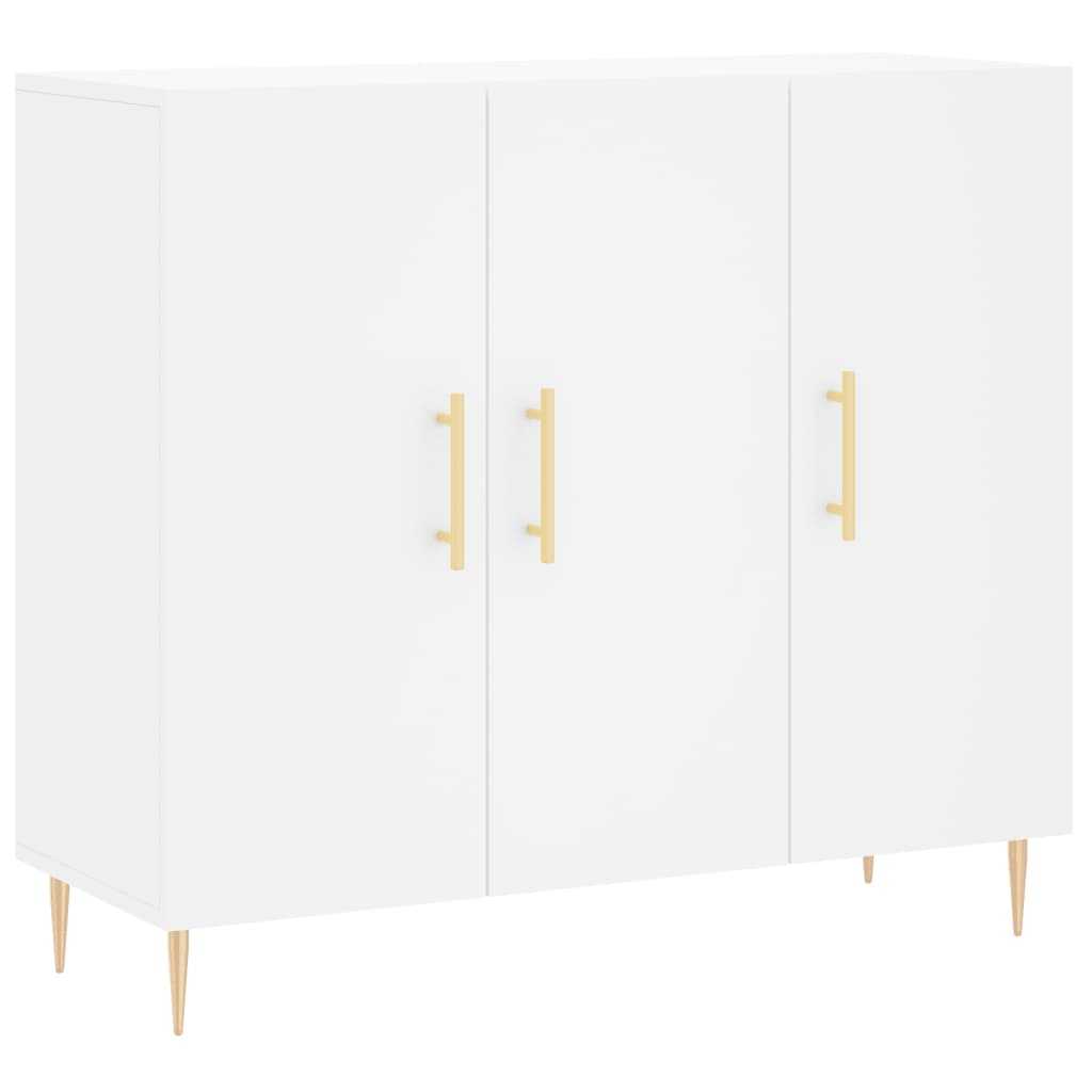Sideboard Weiß 90x34x80 cm Holzwerkstoff