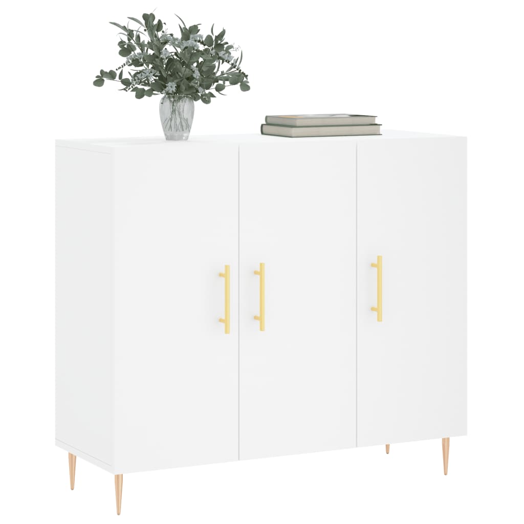 Sideboard Weiß 90x34x80 cm Holzwerkstoff