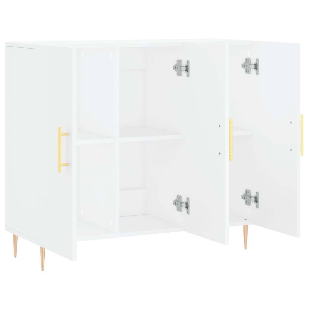 Sideboard Weiß 90x34x80 cm Holzwerkstoff