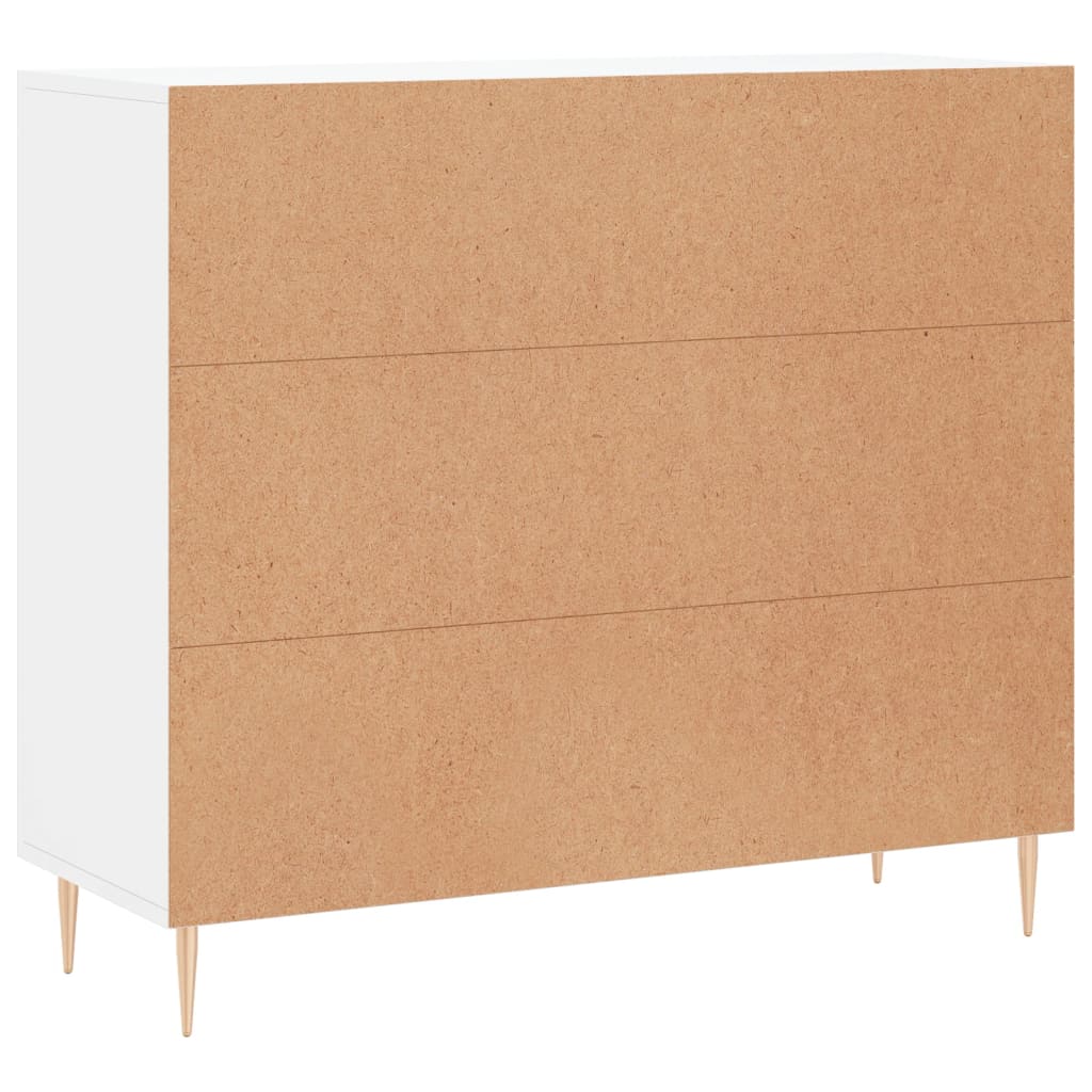 Sideboard Weiß 90x34x80 cm Holzwerkstoff