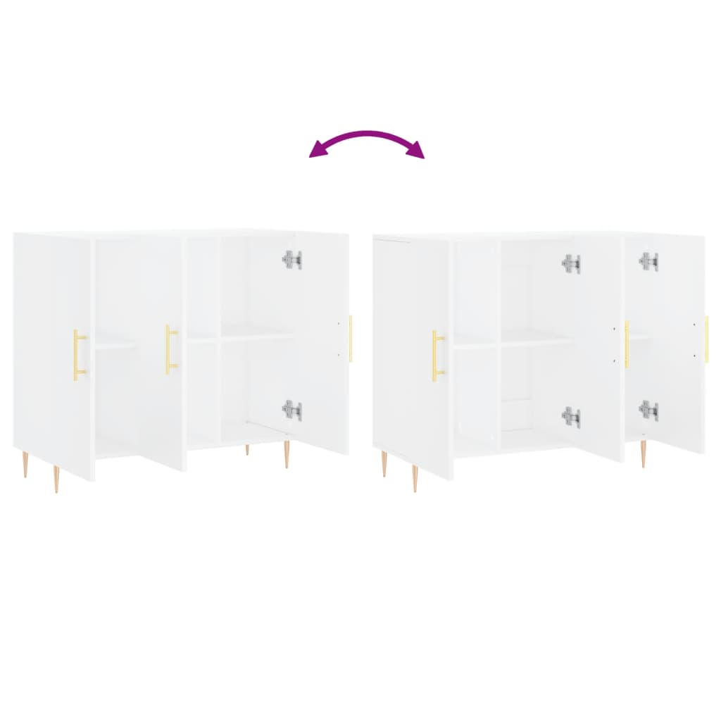 Sideboard Weiß 90x34x80 cm Holzwerkstoff